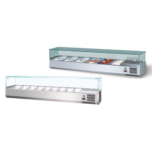 Kühlvitrine zum Aufstellen - SERIE AKV GN 1/3 - FRIGEO PERFECT COOLING - für Einzelhandel / maßgefertigt