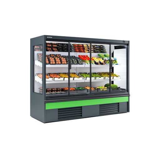 Standkühlvitrine - ML6DCPH1 - INFRICO, S.L. - für Einzelhandel / Edelstahl / schwarz