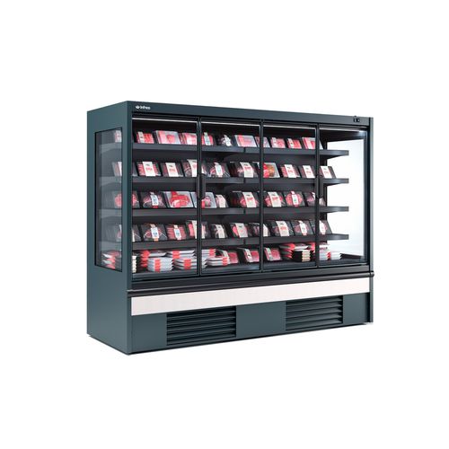 Standkühlvitrine - ML25DCPM1 - INFRICO, S.L. - für Einzelhandel / Edelstahl / schwarz