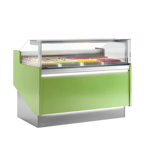 Verkaufskühlvitrine - VLY 12 LG - INFRICO, S.L. - für Einzelhandel / Edelstahl / grün