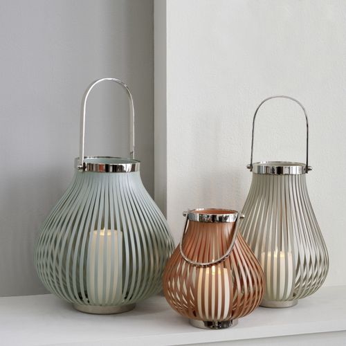 Moderne Laterne - HELEN  - LAMBERT - Edelstahl / Messing / mit Glühlampe