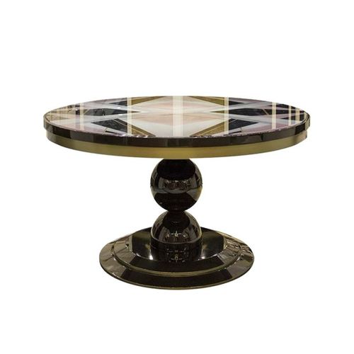 Moderner Esstisch - M 4517 - GUADARTE - hochglanzlackiertes Holz / Glas / Marmor