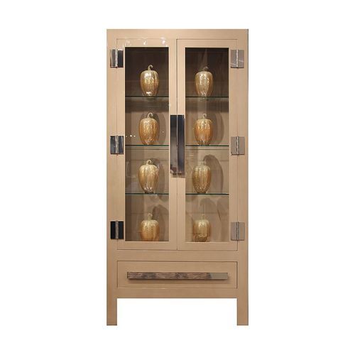 Moderner Vitrinenschrank - M 2108 - GUADARTE - bodenstehend / Metall / Glas
