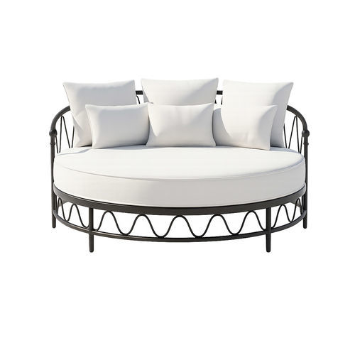 Rundes Sofa - H 30373 - GUADARTE - klassisch / für Außenbereich / Stoff