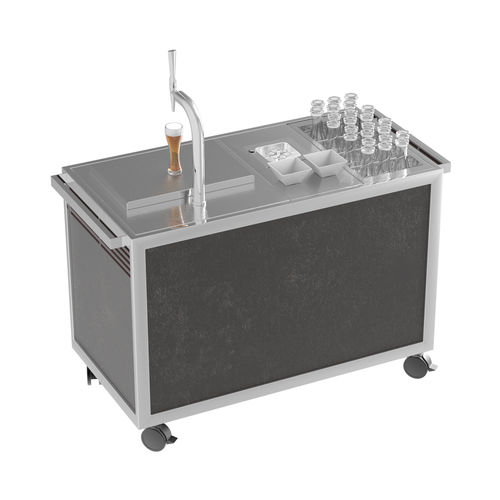 Getränkewagen - BEER - LA TAVOLA S.R.L. - für Gewerbegebrauch / gekühlt / Edelstahl