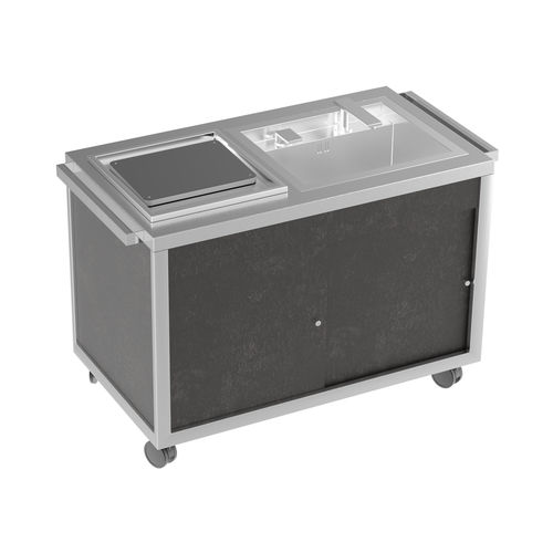Edelstahl-Zubereitungstisch - MULTI USE - LA TAVOLA S.R.L. - mobil / mit Waschbecken / Profi
