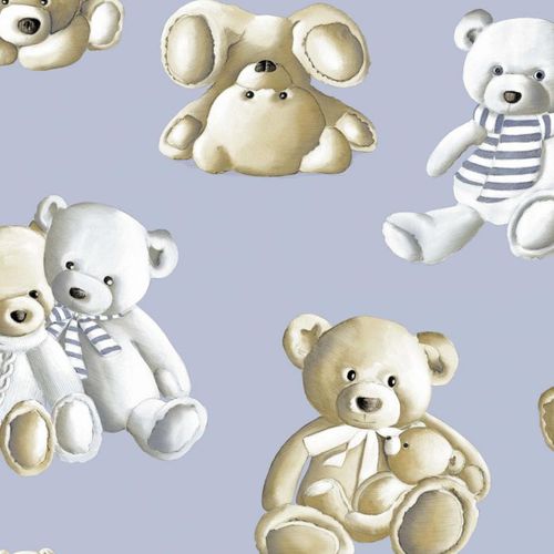 Möbelstoff - TEDDY - Olivier Thévenon Selection - für Vorhänge / Kindermotiv / Baumwolle