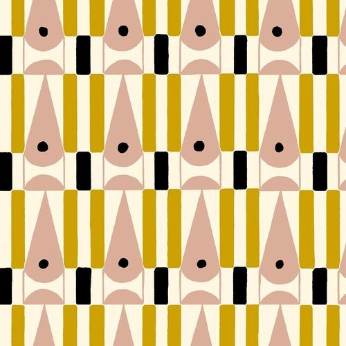 Moderne Tapete - EYE NOW    - Olivier Thévenon Selection - geometrisches Muster / Stoffoptik / schwarz