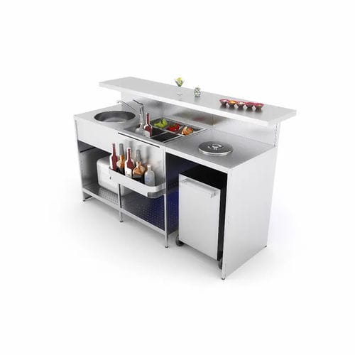 Bartheke - Smart  - Moving Glass & Metal Design - Edelstahl / gerade / gebogen