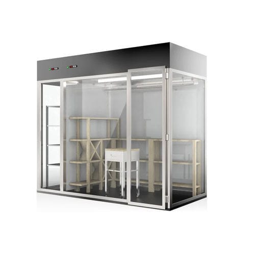 Schrank-Kühlvitrine - Wine Line - Moving Glass & Metal Design - für Einzelhandel / Edelstahl / mit Schiebetür