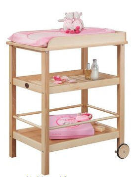 Holz-Wickeltisch - CROQUE LA LUNE  - MOULIN ROTY - bodenstehend
