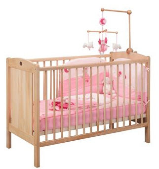 Modernes Babybett - CROQUE LA LUNE.  - MOULIN ROTY - für Kinder (Unisex) / Holz