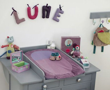 Holz-Wickeltisch - CHAMBRE ARDOISE  - MOULIN ROTY - bodenstehend