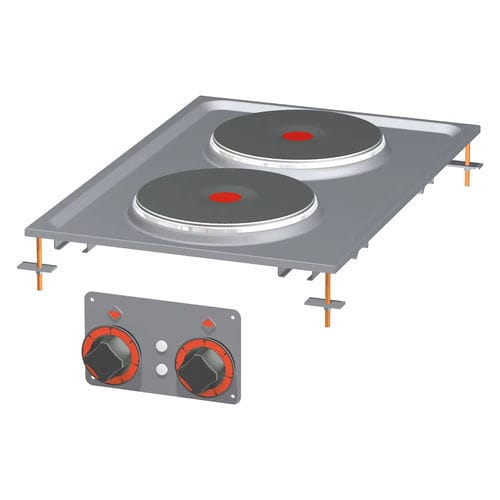 Elektrisches Kochfeld - PCD-64ET - RM GASTRO - Profi / mit 2 Kochfeldern / Einbau