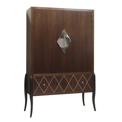 Klassischer Barschrank - MOMA  - ACANTO - Holzfurnier / mit Flügeltür / High-End