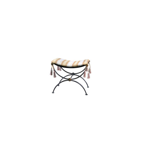 Klassischer Hocker - MIJARES - ACANTO - Stoff / Gestell aus Metall / handgefertigt