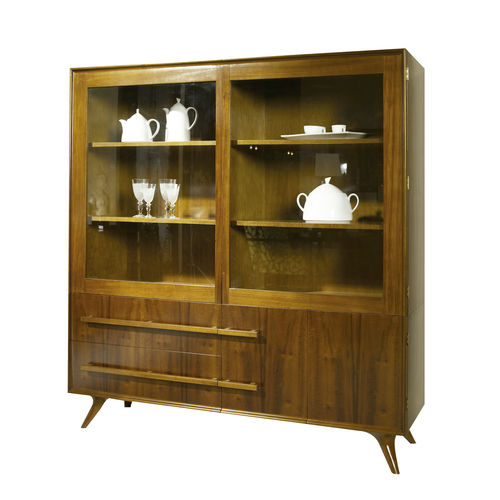 Klassischer Geschirrschrank - OSLO - ACANTO - Nussbaum / Holzfurnier