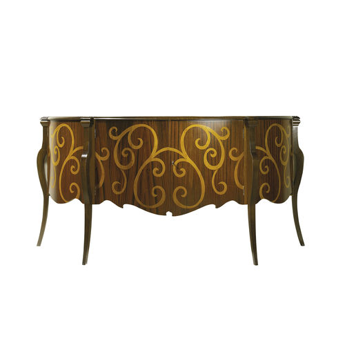 Sideboard mit hohen Beinen - TRENTO - ACANTO - klassisch / Holzfurnier / Rosenholz