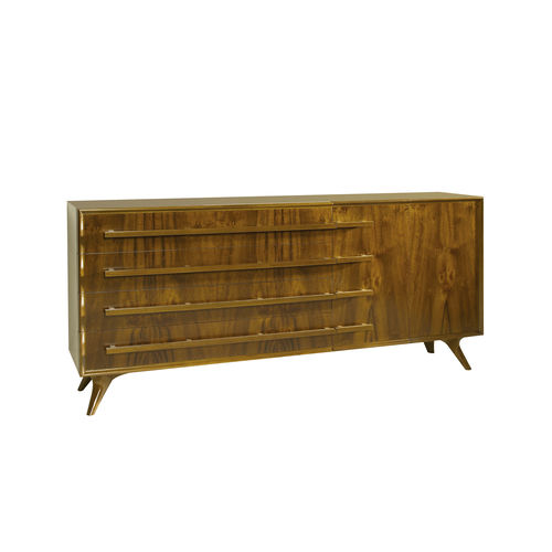 Modernes Sideboard - OSLO - ACANTO - Nussbaum / Holzfurnier / mit 4 Beinen