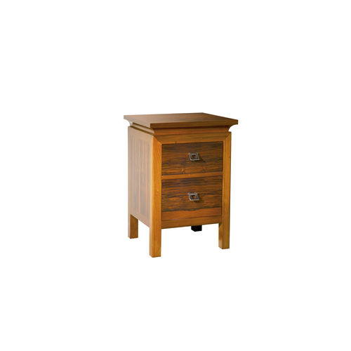 Moderner Nachttisch - GALEA SMALL - ACANTO - Nussbaum / Holzfurnier / Gestell aus Holz