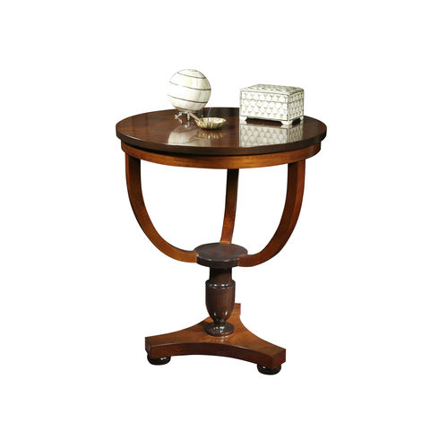 Klassischer Beistelltisch - VIENA - ACANTO - Holzfurnier / Gestell aus Holz / rund