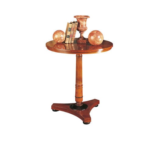 Klassischer Lampentisch - COFRENTES - ACANTO - Holzfurnier / Gestell aus Holz / rund