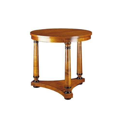 Klassischer Beistelltisch - LIRIA - ACANTO - Holzfurnier / Gestell aus Holz / rund