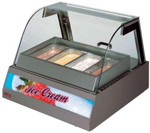 Kühlvitrine zum Aufstellen - KENTUCKY - UNIS COOL - für Einzelhandel / mit Licht / für Eis