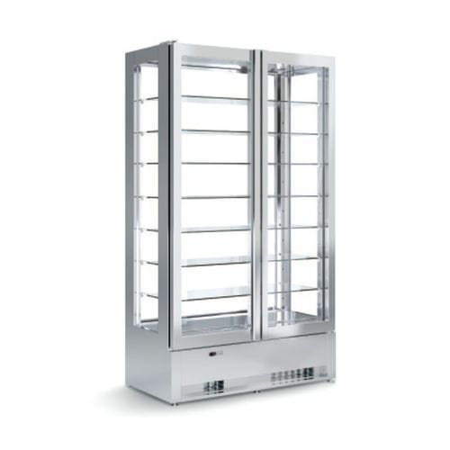 Schrank-Kühlvitrine - BRILLIANT TP - CIAM S.P.A. - für Einzelhandel / Edelstahl / mit Flügeltür
