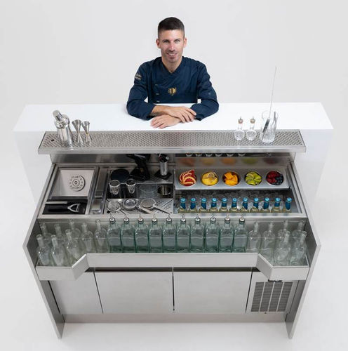 Kühltisch für gewerbliche Einrichtungen / für Bar - MOON LINE CHILLED - CIAM S.P.A. - mit 2 Türen / mit Schubladen / für Cocktails