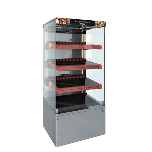 Beheizte Verkaufsvitrine / Stand - SAHARA - EMAINOX SRL - mit Sichtfläche / mit integrierter Beleuchtung / für Einzelhandel