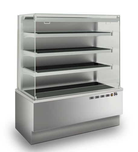 Beheizte Verkaufsvitrine / Verkaufs - Wall Display Case - EMAINOX SRL - Stand / mit Sichtfläche / mit integrierter Beleuchtung