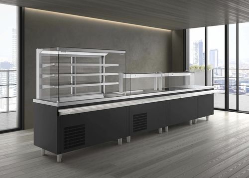 Verkaufskühlvitrine - SELF CUBE - EMAINOX SRL - für Einzelhandel / für Restaurants / Edelstahl