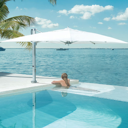 Quadratischer Sonnenschirm - BAY MASTER M1 SWIM UNDER - TUUCI - Ampel / Stoff / Aluminium