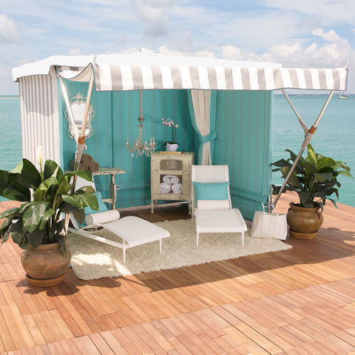 Aluminium-Pavillon - ST. TROPEZ - TUUCI - Stoff / Stoffdach / Metall
