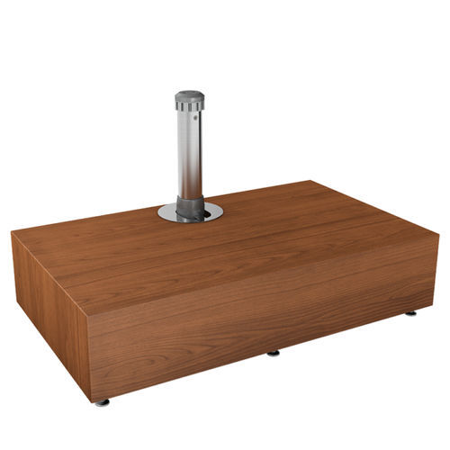 Metall-Sonnenschirmständer - HALF ALUMA-CRETE  - TUUCI - Holz