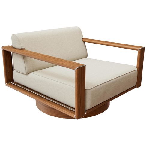 Moderner Sessel - HORIZON - TUUCI - Stoff / Holz / Contract