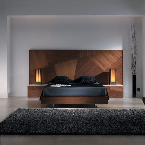 Kopfteil für Doppelbetten - ÁFRICA  - MEGAMOBILIARIO - modern / Holzfurnier / mit integriertem Nachttisch