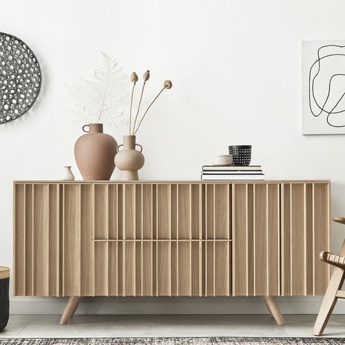 Modernes Sideboard - CREA - MEGAMOBILIARIO - Holz / mit 4 Beinen / farblos