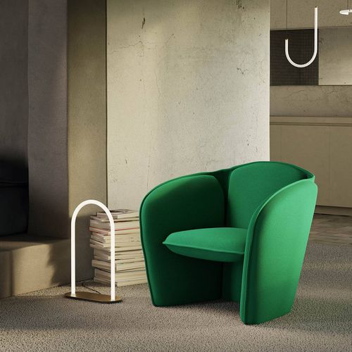 Moderner Sessel - Lily - Petite Friture - Stoff / Sperrholz / Stahl