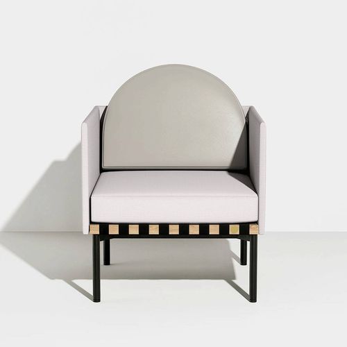 Moderner Sessel - GRID - Petite Friture - Stoff / Leder / Holz