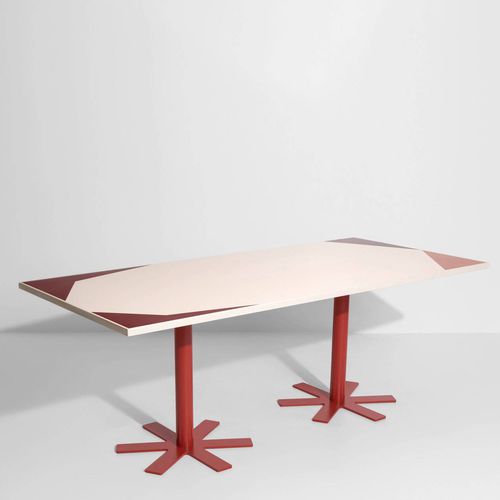 Moderner Tisch - Parrot - Petite Friture - Holz / Gestell aus Metall / rechteckig