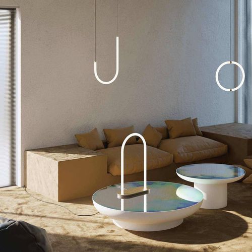 Moderner Couchtisch - Francis - Petite Friture - Aluminium / Epoxid / Gestell aus Aluminium