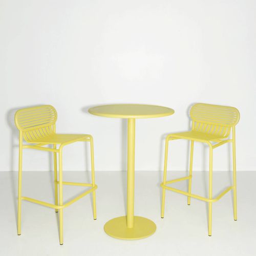 Moderner Stehtisch - WEEK-END - Petite Friture - aus lackiertem Aluminium / Gestell aus gestrichenem Aluminium / rund