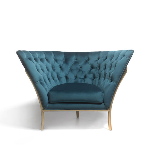 Chesterfield-Sessel - FLUTE - Colección Alexandra - Stoff / Eisen / individuell gestaltbar
