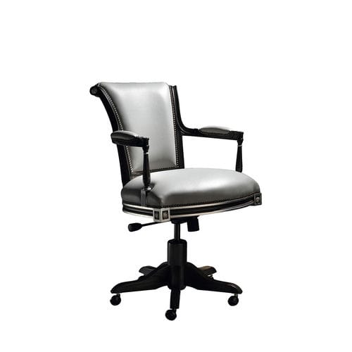 Klassischer Chefsessel - EMILI - Colección Alexandra - Leder / Stoff / Buche