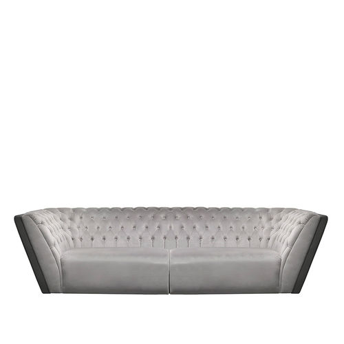 Chesterfield-Sofa - BOWIE - Colección Alexandra - Stoff / Leder / mit Armlehnen