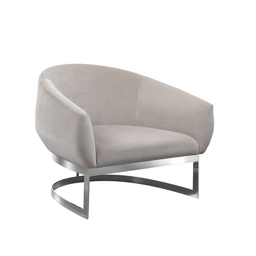 Moderner Sessel - PAUL - Colección Alexandra - Stoff / aus verchromtem Metall / individuell gestaltbar