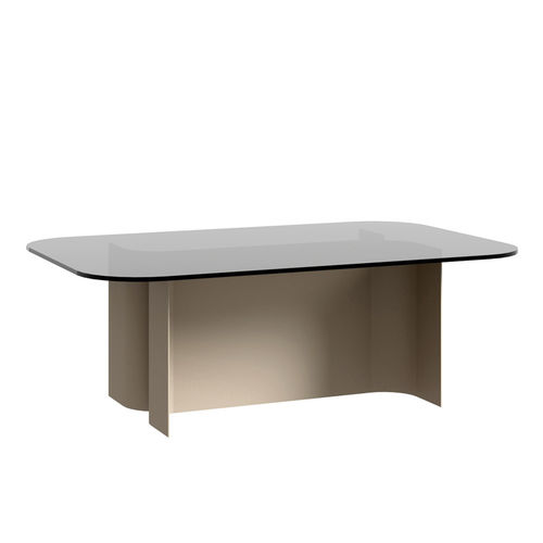 Moderner Couchtisch - KENTIA - Colección Alexandra - Glas / Gestell aus Eisen / rechteckig