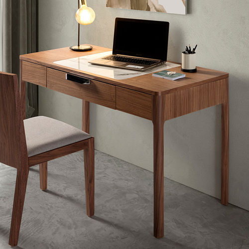Bodenstehender Schreibtisch - 7043 - Angel Cerdá - modern / Holzfurnier / Glasfaser